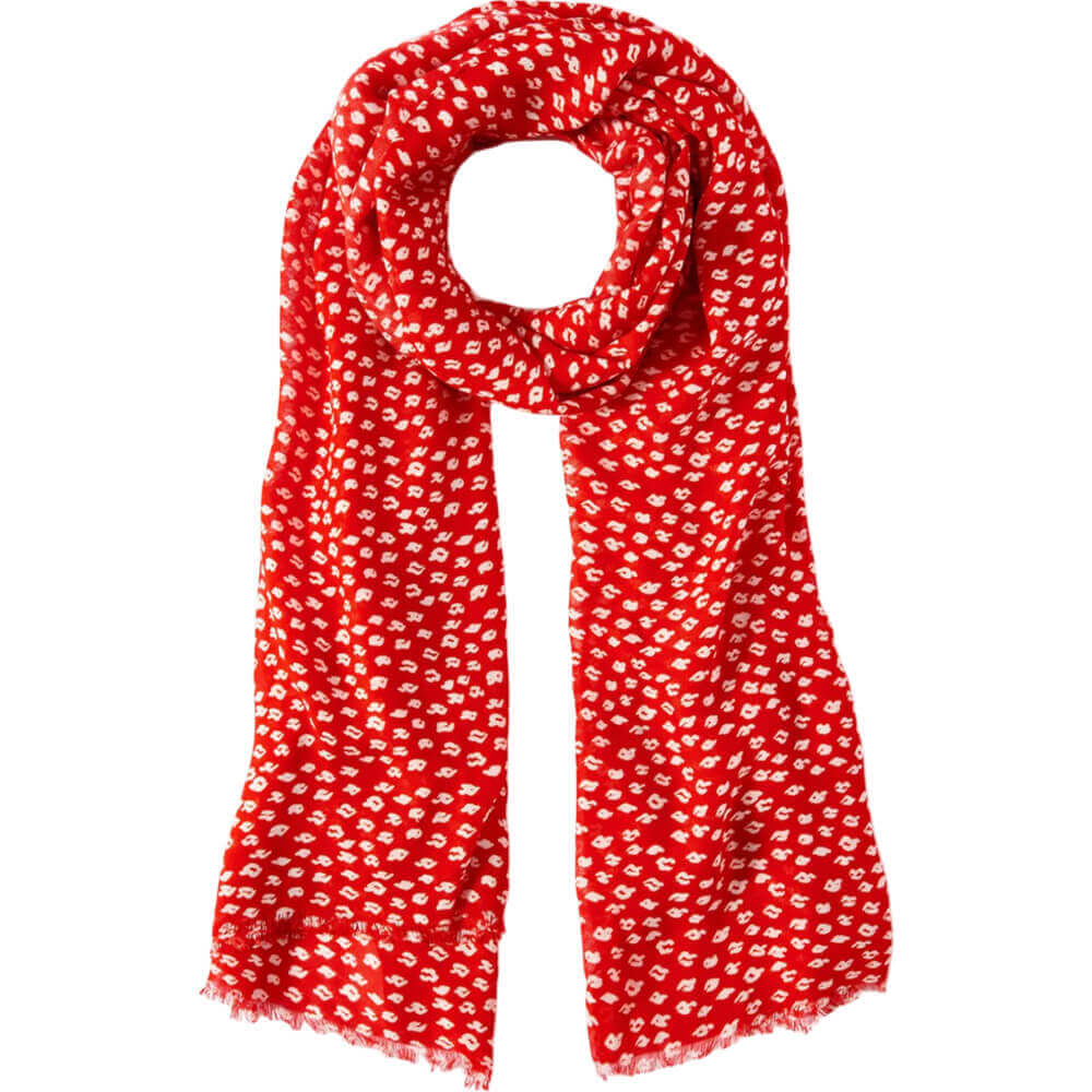 Mint Velvet Red Poppy Print Scarf